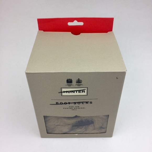 Hunter Faux Fur Cuff Tall Boot Sock sz L - Picture 8 of 9